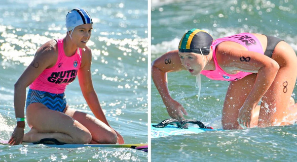 Ella Brown (trái) đã từ bỏ cuộc đua của mình để cứu sống đối thủ 16 tuổi Lilly O’Sullivan - Ảnh: Brisbanetimes