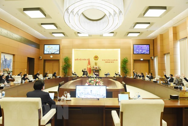 Khai mạc Phiên họp thứ 51 của Ủy ban Thường vụ Quốc hội Ủy ban Thường vụ Quốc hội biểu quyết thông qua Pháp lệnh Ưu đãi người có công với Cách mạng (sửa đổi). (Ảnh: Trọng Đức/TTXVN)