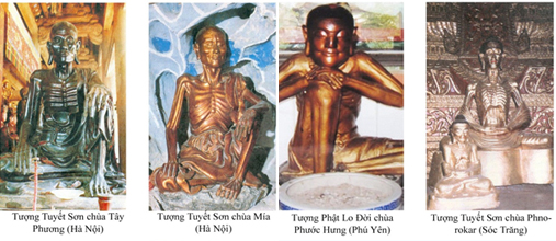 Mẫu tượng Tuyết Sơn ở một số chùa thuộc khu vực Bắc, Trung, Nam
