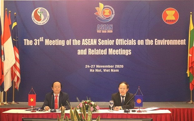 ASEAN countries paying more attention to environmental cooperation At the 31st Meeting of the ASEAN Senior Officials on the Environment and Related Meetings on November 24-27, 2020 (Photo: the Ministry of Natural Resources and Environment)