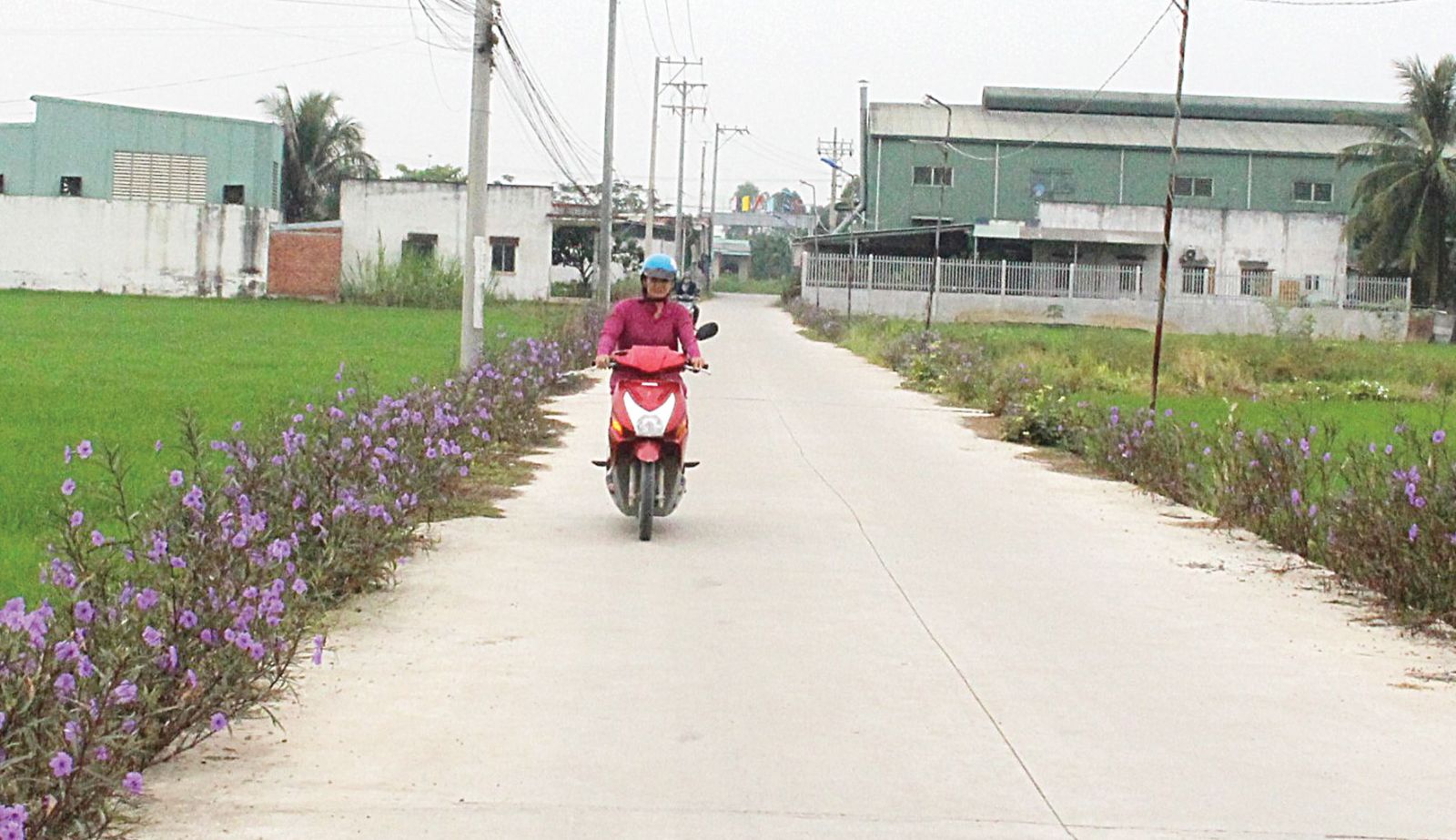 Ðường giao thông nông thôn trên địa bàn xã Mỹ Yên được nâng cấp, mở rộng khang trang