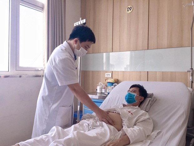 Bệnh nhân hồi phục sức khỏe sau ghép thận. (Ảnh: PV/Vietnam+)