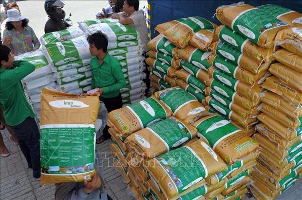 Cambodia’s rice exports surge 11 percent in 2020 A rice kiosk in Phnom Penh (Photo: AFP/VNA)