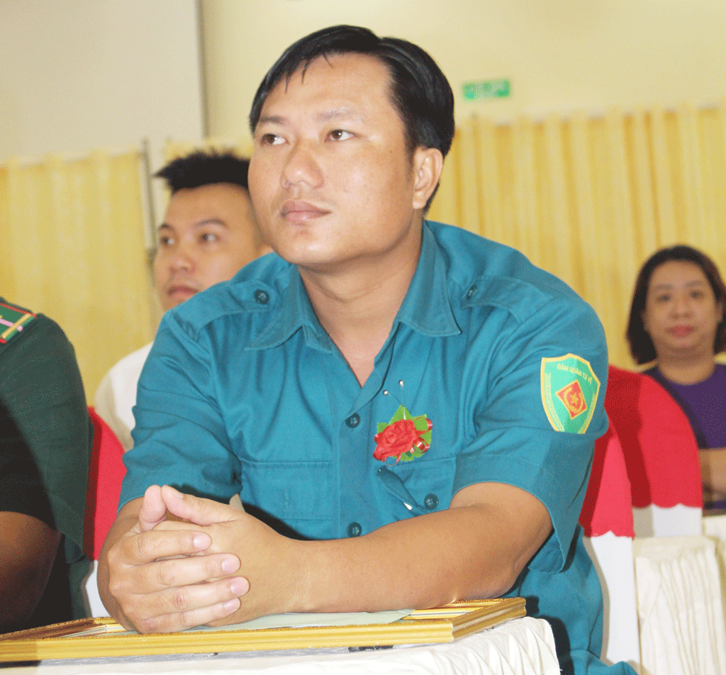 Anh Lê Minh Phương - Chỉ huy trưởng Ban Chỉ huy Quân sự xã Hướng Thọ Phú