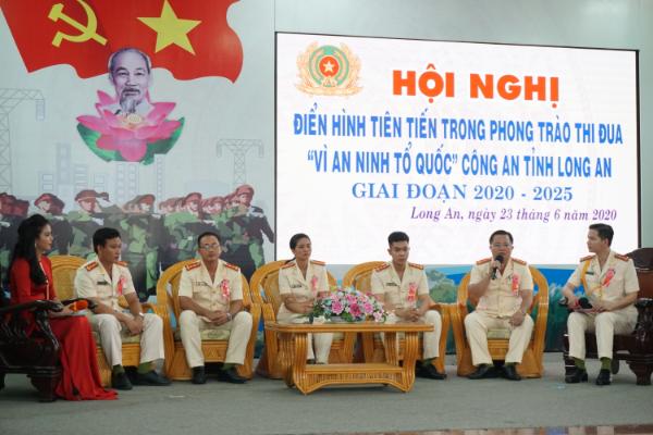 Thiếu tá Ngô Hoàng Dự giao lưu tại Hội nghị điển hình tiên tiến phong trào thi đua “Vì an ninh Tổ quốc” lực lượng Công an tỉnh