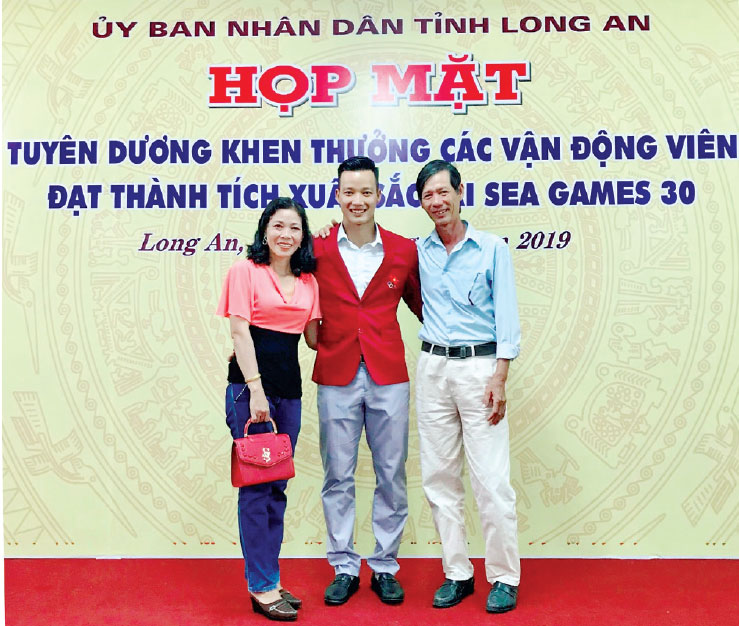 Gia đình luôn là chỗ dựa tinh thần và hậu phương vững chắc cho Hoài Văn trong sự nghiệp thi đấu thể thao