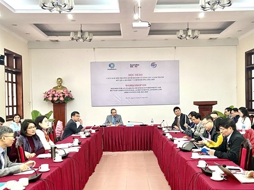 Experts discuss measures to improve business environment An overview of the conference (Photo: http://aus4reform.org.vn/)