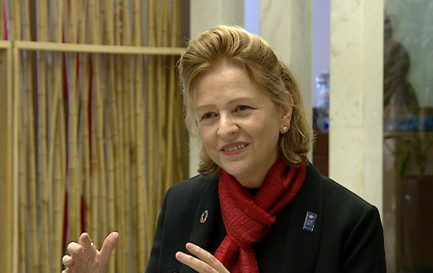 UNDP vows to accompany Vietnam in development process Resident Representative of the UN Development Programme (UNDP) in Vietnam Caitlin Wiesen (Photo: VNA)