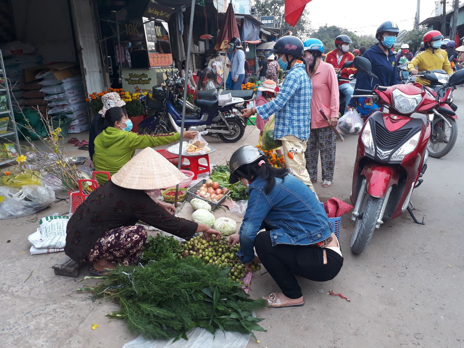 Chợ quê, đường quê ngày tết