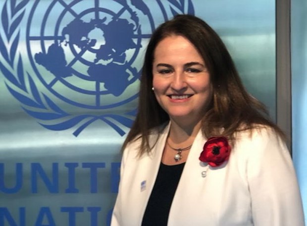 First national forum held on engaging men in promoting gender equality Elisa Fernandez Saenz, Country Representative of UN Women in Vietnam (Photo: UN Women Vietnam)