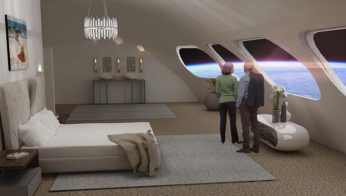 Thiết kế phòng nghỉ tại trạm "Voyager" sẽ theo phong cách tối giản, với các cửa sổ vát tròn.