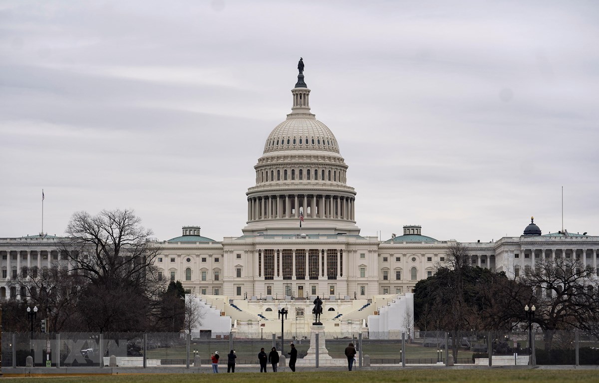 Tòa nhà Quốc hội Mỹ trên Đồi Capitol ở Washington, D.C. (Ảnh: THX/TTXVN)