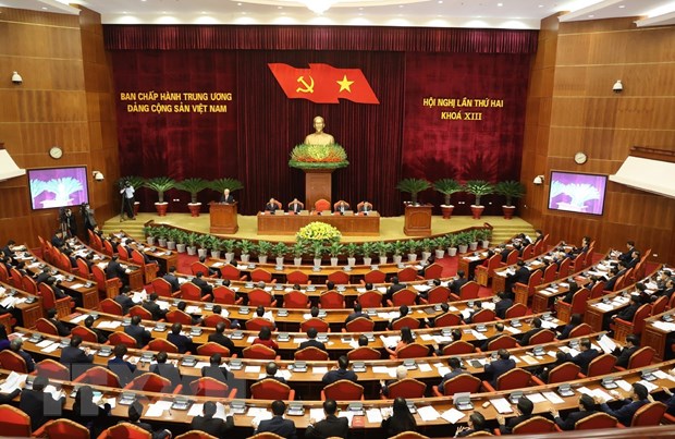 Hội nghị TW 2: Sớm kiện toàn các chức danh lãnh đạo cơ quan nhà nước Toàn cảnh khai mạc Hội nghị. (Ảnh: Trí Dũng/TTXVN)
