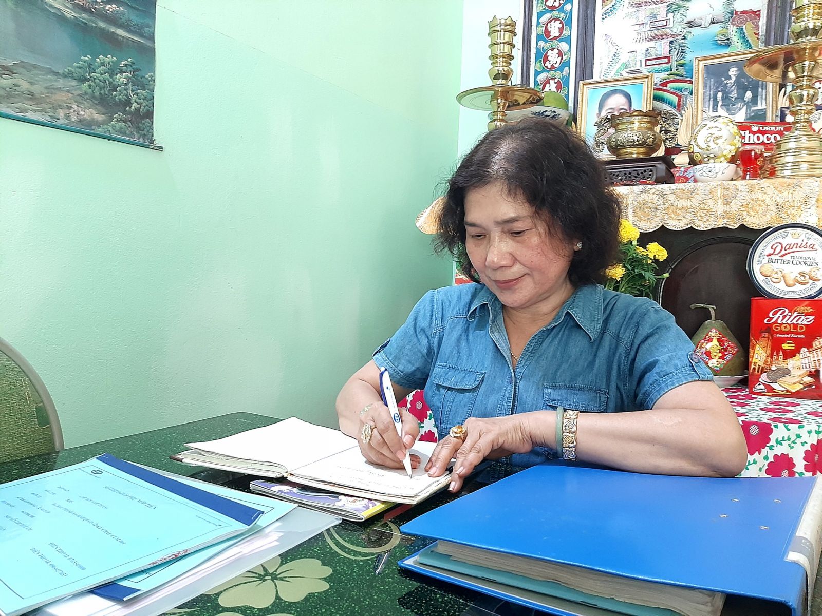 Cô Nguyễn Thị Tố Cầm là Chi hội trưởng Chi hội Phụ nữ ấp Kỳ Châu từ năm 1997, với cô, đó là niềm vui