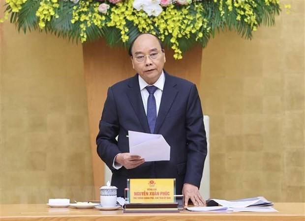 Prime Minister Nguyen Xuan Phuc, Chairman of the National Committee for E-Government, addresses the meeting (Photo: VNA)