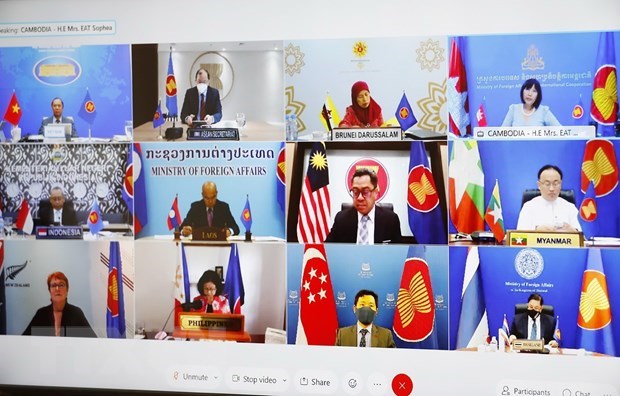 Vietnam attends 28th ASEAN-New Zealand Dialogue The 28th ASEAN-New Zealand Dialogue was held virtually on March 23. (Photo: VNA)