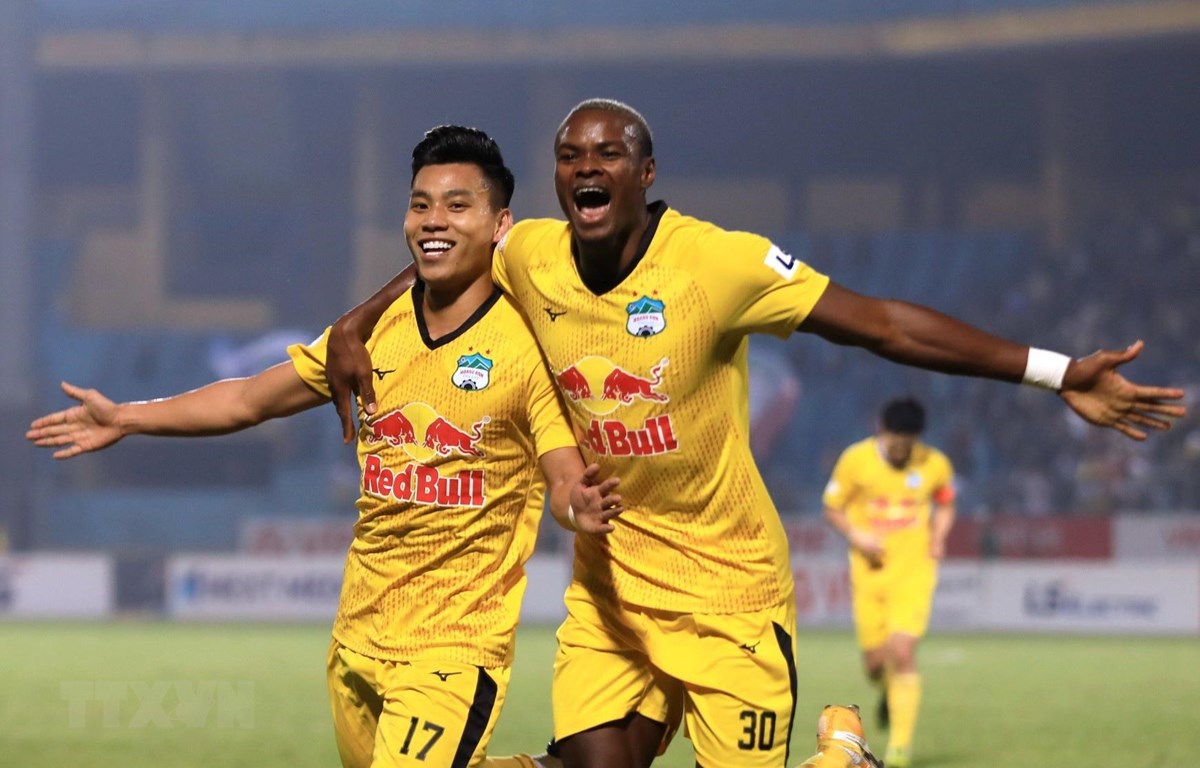 Hoàng Anh Gia Lai đang dẫn đầu V-League 2021. (Ảnh: Thành Đạt/TTXVN)