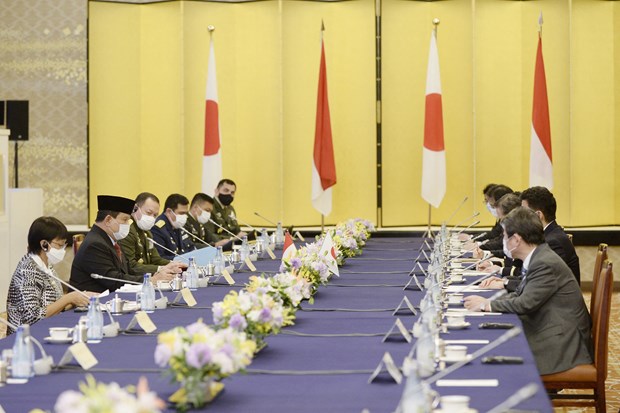 The diplomatic and defence strategic dialogue bewteen Indonesia and Japan in Tokyo on March 30 (Photo: AFP/VNA)