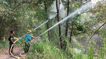 Khu bảo tồn Đất ngập nước Láng Sen: Chủ động công tác phòng cháy, chữa cháy rừng