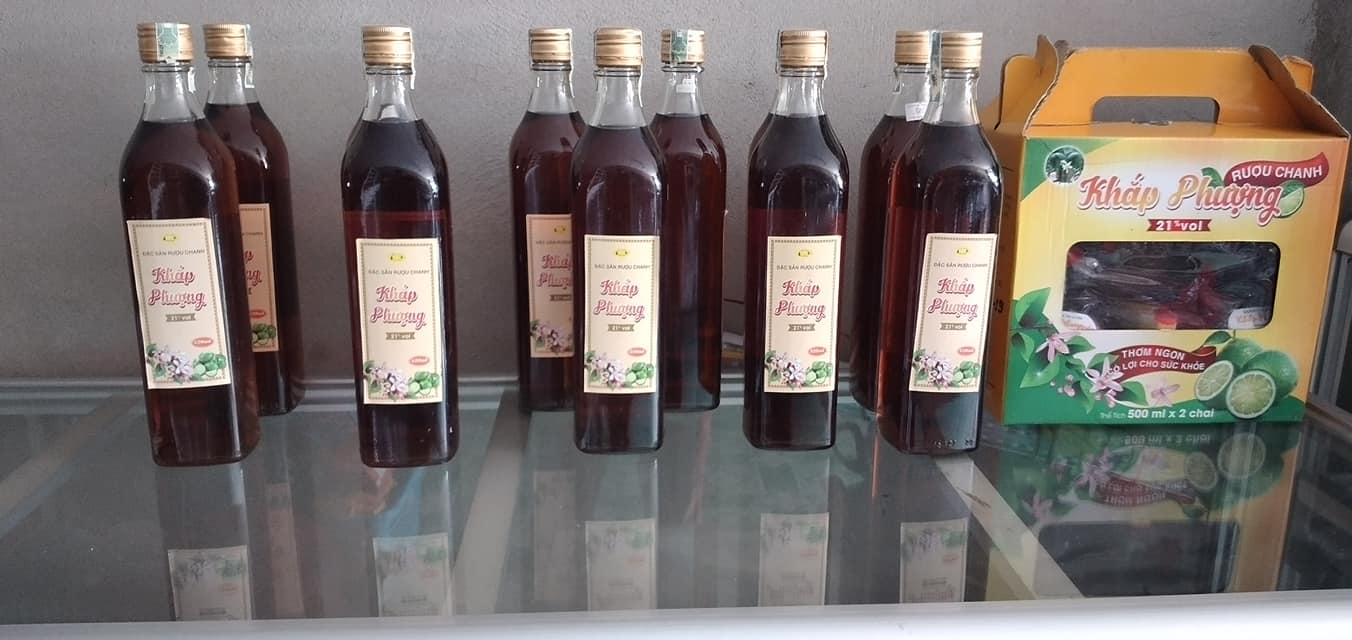 Lemon wine product from Khap Phuong (Thuan Binh - Thanh Hoa)