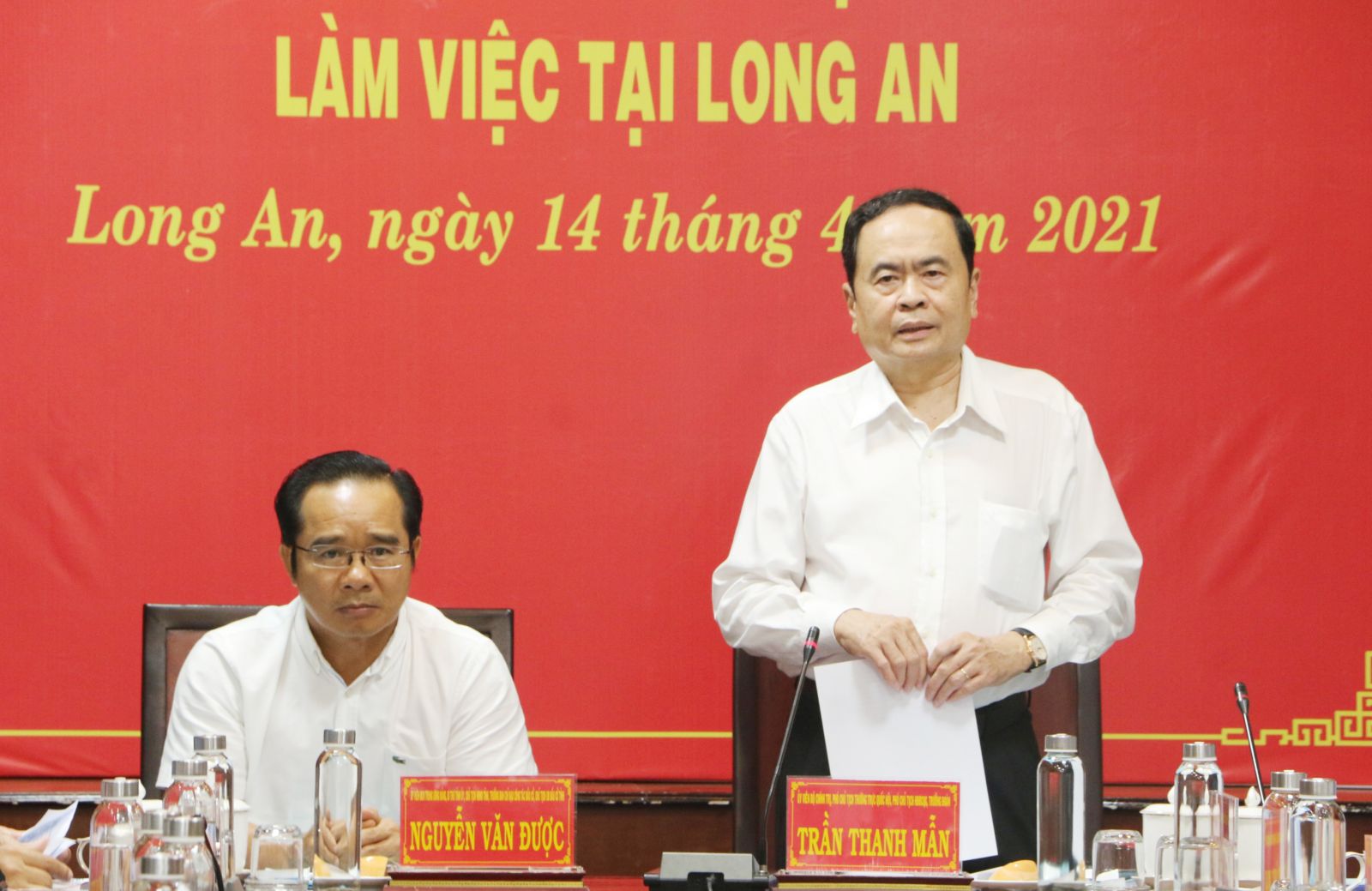 Phó Chủ tịch Thường trực Quốc hội – Trần Thanh Mẫn phát biểu kết luận tại cuộc làm việc