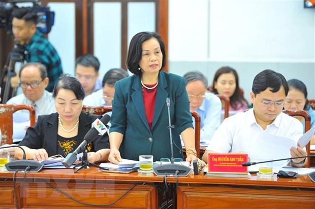 Bầu cử QH: Xứng đáng là người đại diện ý chí, nguyện vọng của dân Đại biểu tham dự phát biểu tại hội nghị. (Ảnh: Minh Đức/TTXVN)