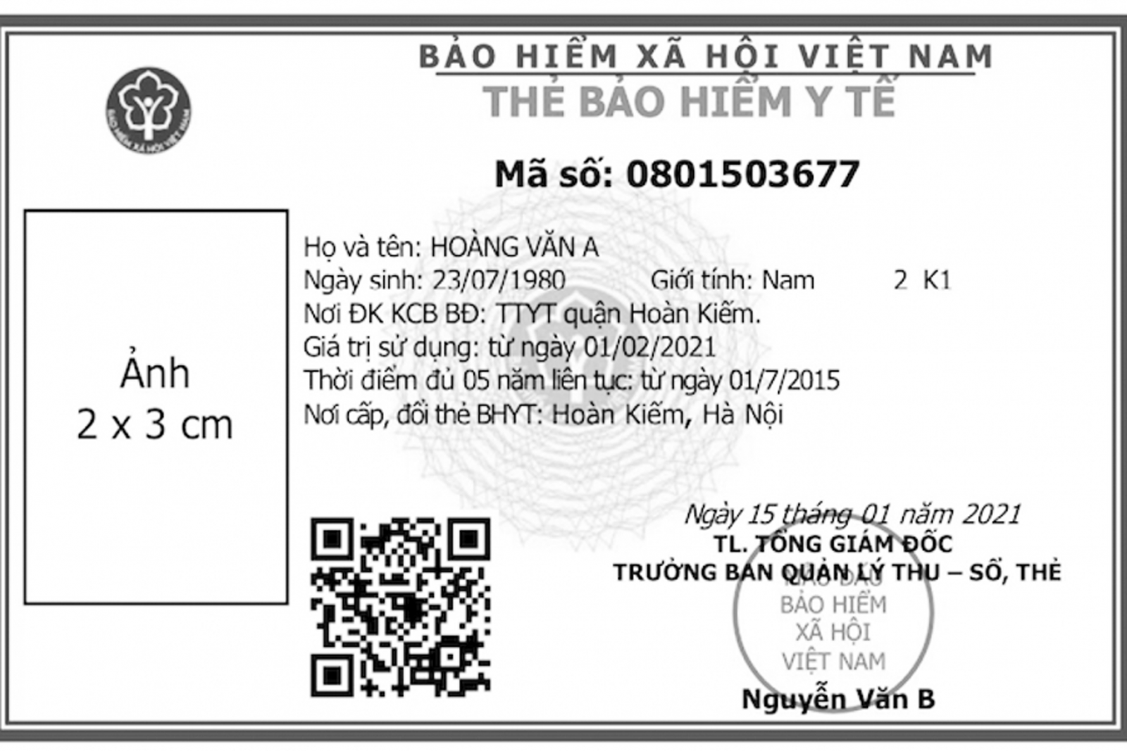 Thẻ bảo hiểm y tế mẫu mới