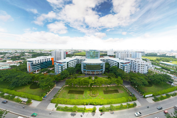 Four Vietnamese universities enter THE’s Impact Rankings 2021 A bird view of Ton Duc Thang University (Photo: VNA)