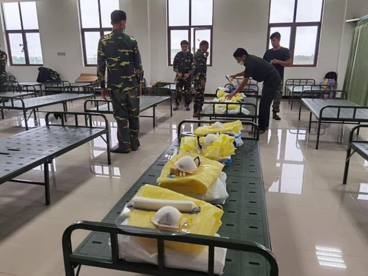 Bệnh viện dã chiến tại Lào đã sẵn sàng tiếp nhận bệnh nhân Covid-19.