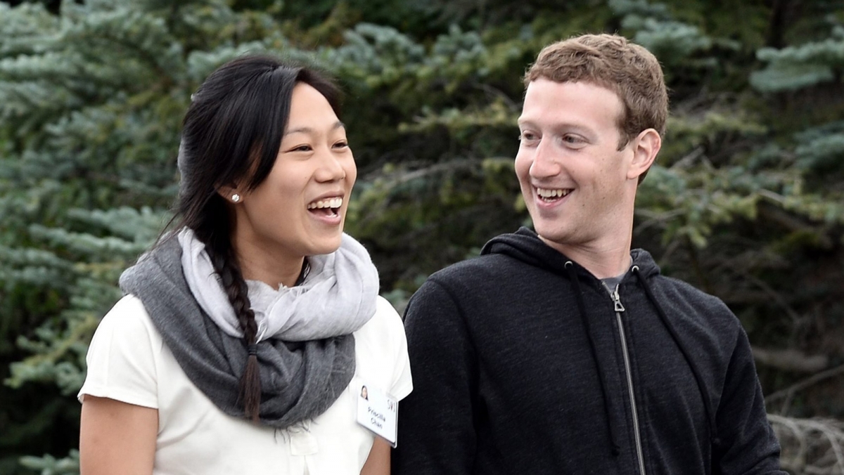 Tỷ phú Mark Zuckerberg và vợ - Priscilla Chan.