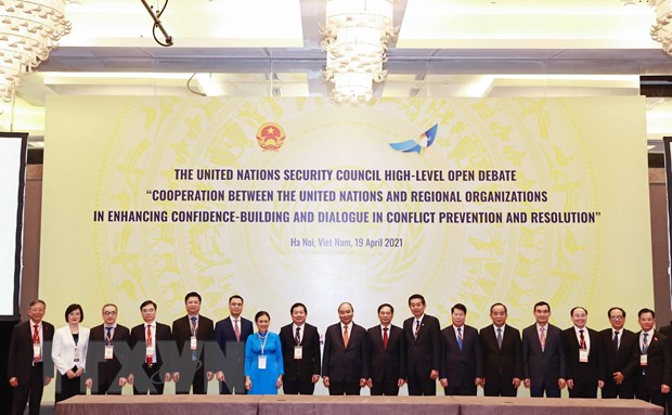 Các đại biểu tham gia Phiên thảo luận mở Cấp cao của Hội đồng Bảo an LHQ. (Ảnh: Thống Nhất/TTXVN)