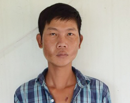 Công an huyện Châu Thành khẳng định Phan Văn Hiếu bị thương nặng đưa vào bệnh viện do tự gây tai nạn giao thông, chứ không có việc bị nhóm nào chém trong đêm - Ảnh: Tiến Vũ