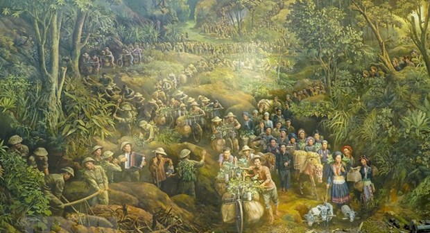 Part of the painting (Source: VNA)