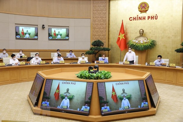 Thủ tướng Phạm Minh Chính chủ trì phiên họp. (Ảnh: Văn Điệp/TTXVN)