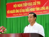 Ứng cử viên đại biểu HĐND tỉnh tiếp xúc cử tri huyện Bến Lức