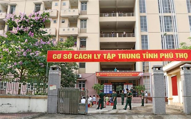 Khu cách ly tại Trung tâm giáo dục quốc phòng và an ninh - Trường Đại học Hùng Vương, sẵn sàng cho ngày bầu cử. (Ảnh: Trung Kiên/TTXVN)