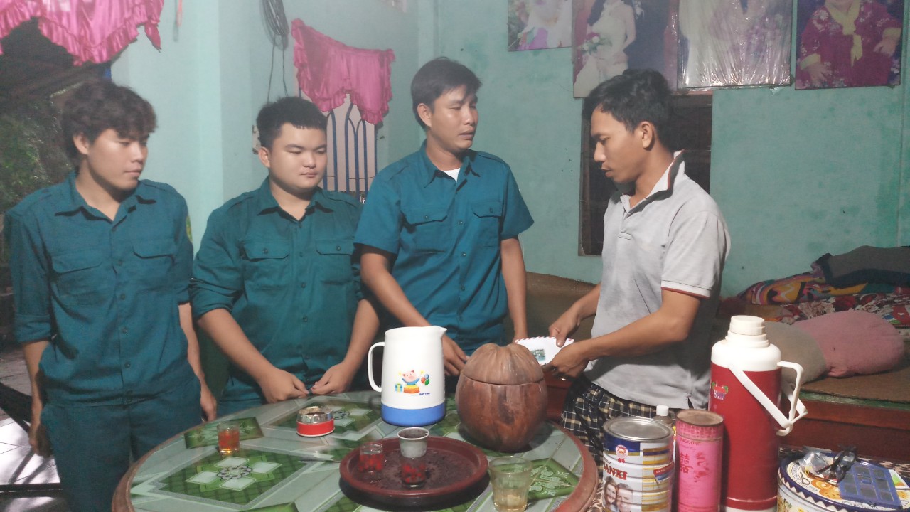 Công tác an sinh xã hội được Chi bộ quân sự xã Thuận Nghĩa Hòa thực hiện thường xuyên
