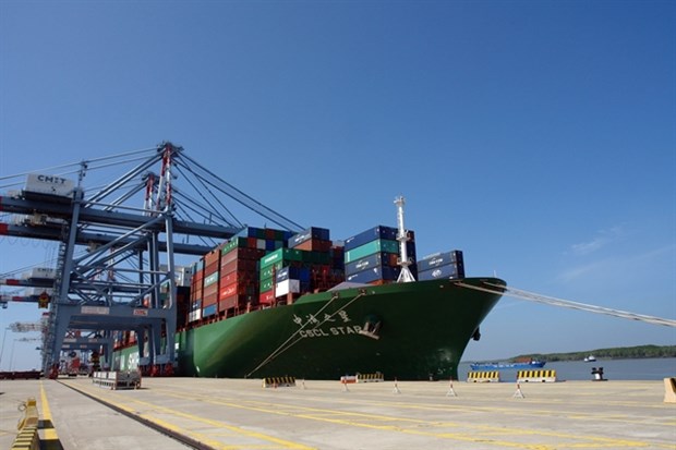 A container ship anchored at Cai Mep - Thi Vai Port in Ba Ria - Vung Tau province. Vietnam needs to develop a new plan for seaports to contribute to the country's socio-economic development. (Photo: VNA)