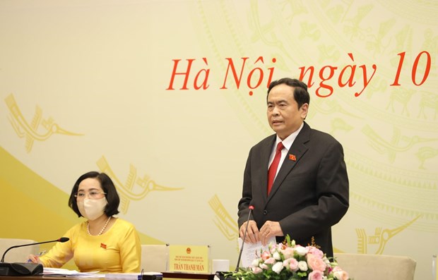 List of 499 winners in 15th NA election announced Standing Vice Chairman of the NA and Standing Vice Chairman of the NEC Tran Thanh Man speaks at the event (Photo: VNA)