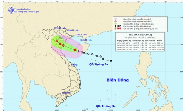 Hình ảnh vị trí, đường đi của bão số 1 suy yếu thành áp thấp nhiệt đới. (Nguồn: nchmf.gov.vn)
