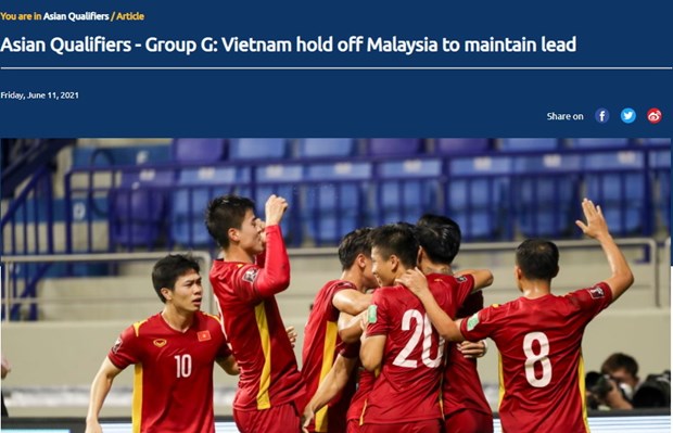 AFC ca ngợi tuyển Việt Nam.