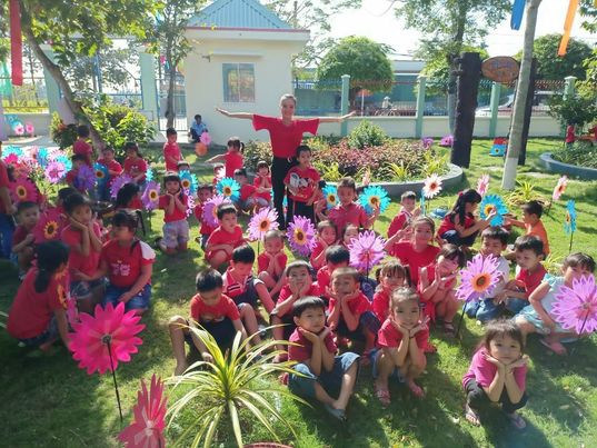 Công trình “Vườn hoa của bé” ở Trường Mầm non Tân Phước Tây       (Ảnh tư liệu)