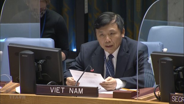 Đại sứ Đặng Đình Quý - Trưởng Phái đoàn đại diện thường trực Việt Nam tại Liên hợp quốc. (Ảnh: Hữu Thanh/TTXVN)