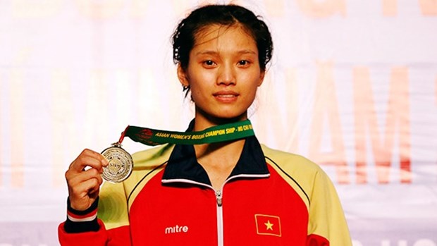 Vietnam has two more tickets to Olympic Tokyo Nguyen Thi Tam - the first Vietnamese female boxer won a gold medal at the Asian Women's Boxing Championships in 2017 (Photo: VNA)