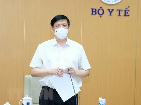 Bộ trưởng Bộ Y tế Nguyễn Thanh Long, Trưởng Ban Chỉ đạo chiến dịch tiêm chủng vaccine phòng COVID-19. (Ảnh: Minh Quyết/TTXVN)