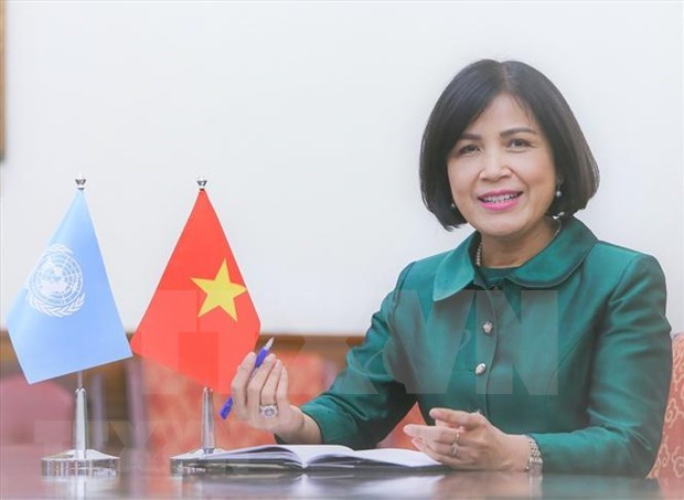 UNHRC adopts Vietnam-proposed resolution on climate change, human rights Ambassador Le Thi Tuyet Mai (Photo: VNA)