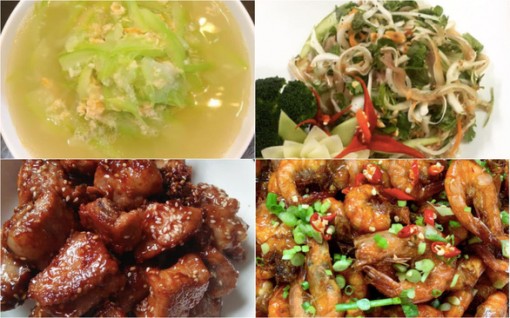 Quà quê của mẹ, nấu gì cũng ngon: Heo trộn thính, canh bầu nấu tôm và tôm rim chua ngọt Quà quê của mẹ, nấu gì cũng ngon: Heo trộn thính, canh bầu nấu tôm và tôm rim chua ngọt