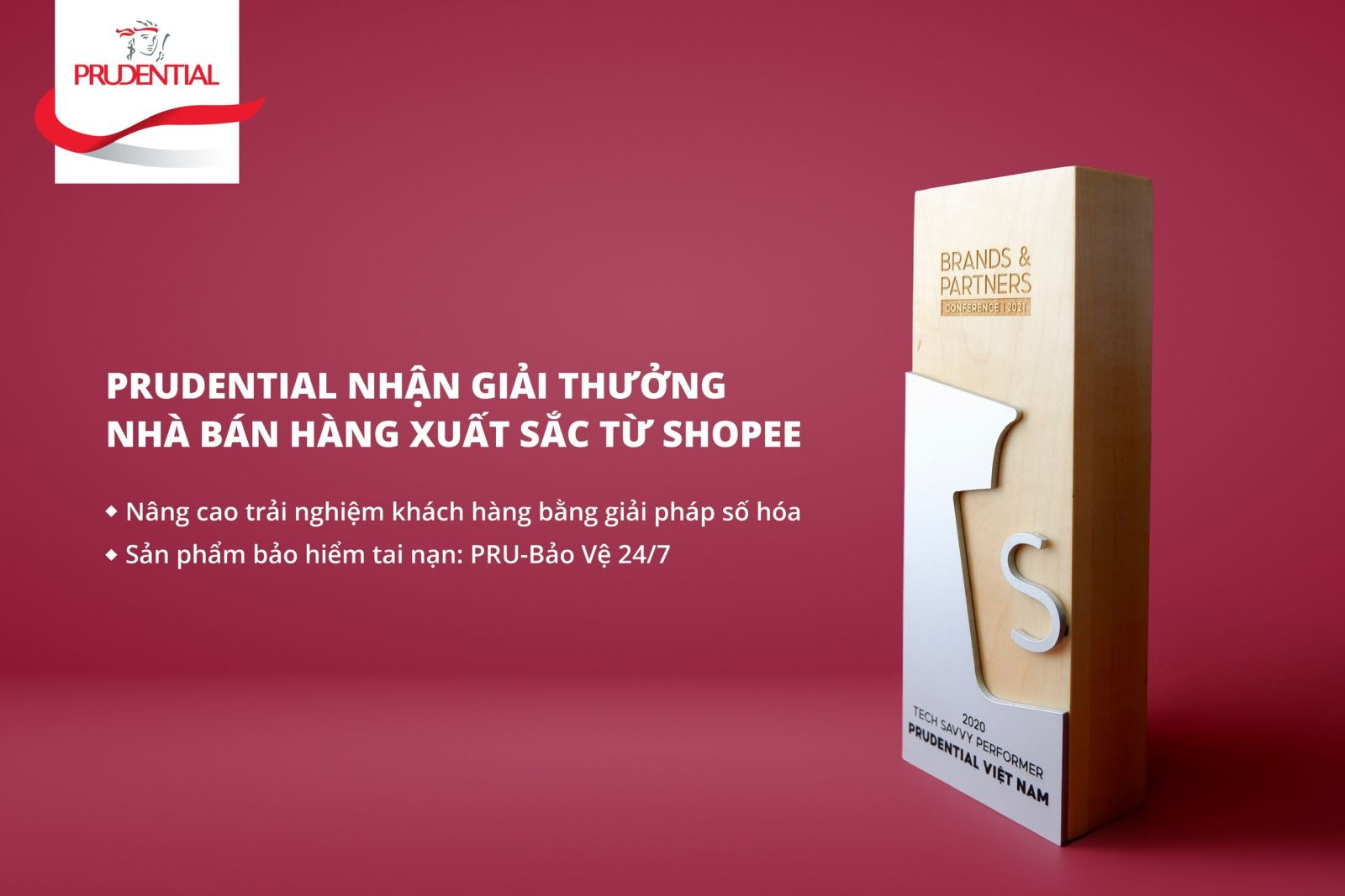 Prudential nhận giải thưởng nhà bán hàng xuất sắc với sản phẩm PRU - Bảo vệ 24/7