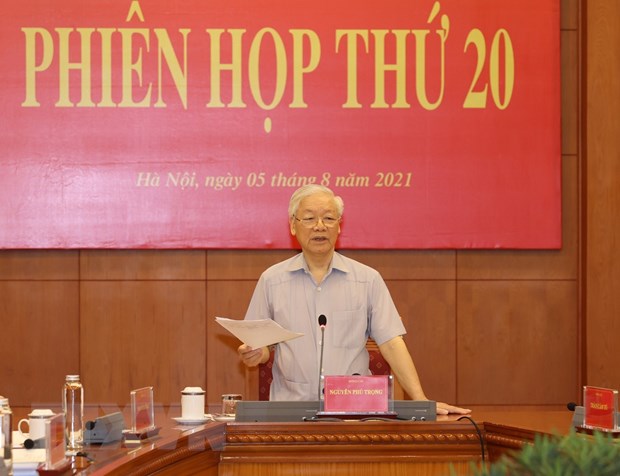 Phiên họp thứ 20 Ban Chỉ đạo Trung ương về phòng, chống tham nhũng Tổng Bí thư Nguyễn Phú Trọng phát biểu kết luận Phiên họp thứ 20. (Ảnh: Trí Dũng/TTXVN)