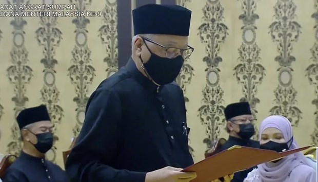 Ông Ismail Sabri Yaakob tuyên thệ nhậm chức Thủ tướng Malaysia. (Nguồn: newzcap.com)